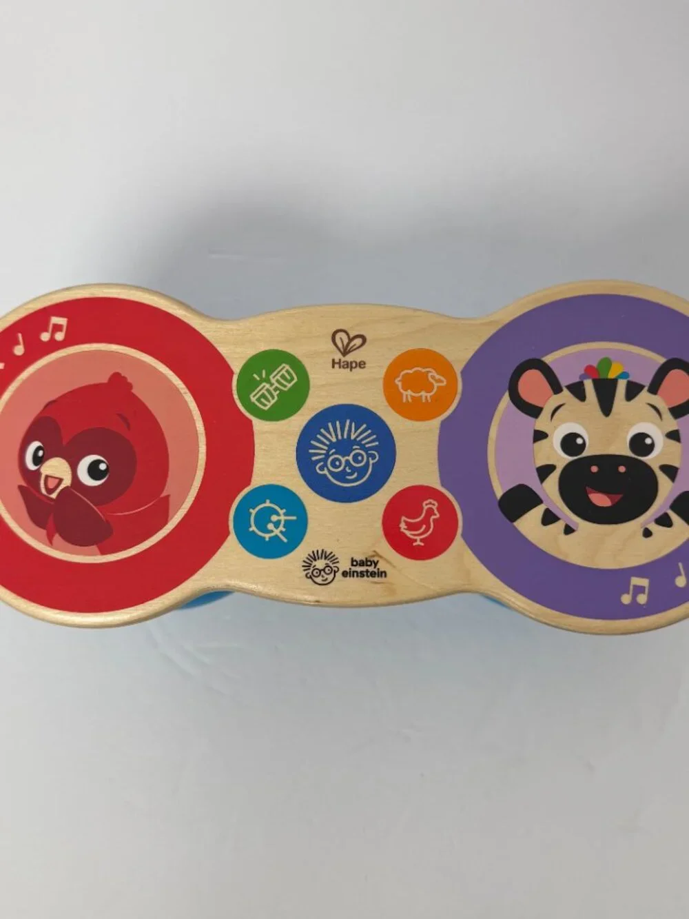 Baby Einstein Kids II Upbeat Tunes Magic Touch Wooden Kids Bongo Drums Toy Music